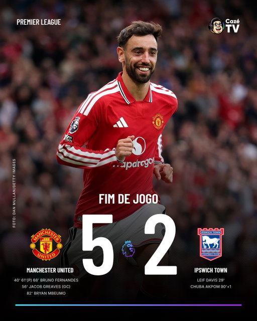 MEU AMIGO...... QUE ATROPELO DO UNITED PRA CIMA DO IPSWICH TOWN! E COM HAT-TRICK DO BRUNO FERNANDES, OK?

OS CARAS VÃO BRIGAR POR TÍTULOS? 👀🔴

#FutInter #cztv26 #ManchesterUnited #PremierLeagueNaCazéTV #TempoRealCazéTV
