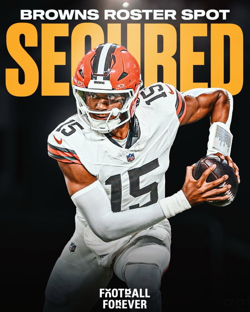 BREAKING: Browns sixth-round pick QB Taylen Green has secured a spot on the 53-man roster, per Mary Kay Cabot. 

In his NFL debut vs. Patriots, Green posted the following numbers: 
🔸5/7 PASSING 
🔸27 PASS YDS 
🔸8 CARRIES, 66 YDS 
🔸8.3 YPC

Browns HC Todd Monken praised Green despite his small sample size of play: 

"Just a tremendous athlete. Highly intelligent. There's a lot to work with there. We just gotta refine it."

Green (6-6, 227lbs) set the quarterback NFL
Combine Records in both the vertical (43.5") and the broad jumps (11'2") while clocking a 4.36 forty-yard dash.

As of now, it appears the Browns are keeping four QBs on their roster: Deshaun Watson, Shedeur Sanders, Dillon Gabriel, and Green. 

(🎥: Amazon Prime Video, NFL Draft Files)