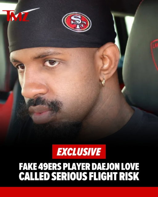 🚨 EXCLUSIVE: Fake 49ers player Daejon Love's alleged $1.3 million romance scam could keep him behind bars ... prosecutors say he's a serious flight risk with little tying him to any community.

According to court documents, obtained by TMZ, prosecutors are asking a judge to keep Love detained, arguing the evidence against him is strong and he has "every incentive to flee" if released.