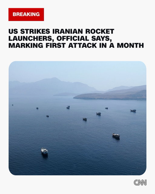 The US military on Sunday struck Iran's Larak Island, where forces were observed preparing to launch rockets with mines into the Strait of Hormuz, according to a US official, marking the first US strikes in over a month.

US forces struck two Iranian launchers on Larak Island on Sunday, the official said. Residents reported hearing an explosion near the island, according to Iran's semi-officials Fars News Agency

Larak Island is near the strategic Strait of Hormuz, a key global shipping route that has remained at the center of regional tensions and diplomatic efforts.

Tap the link in bio for more.

📸: Stringer/Reuters