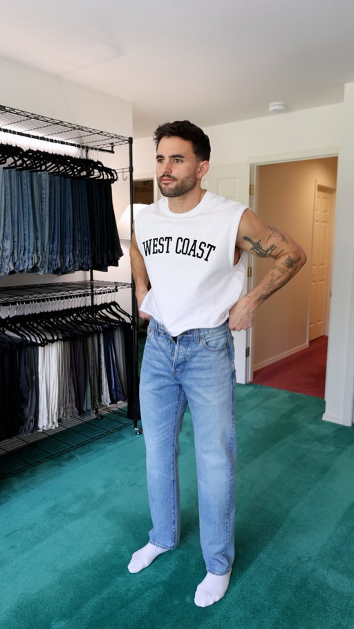 Hemming a pair of jeans