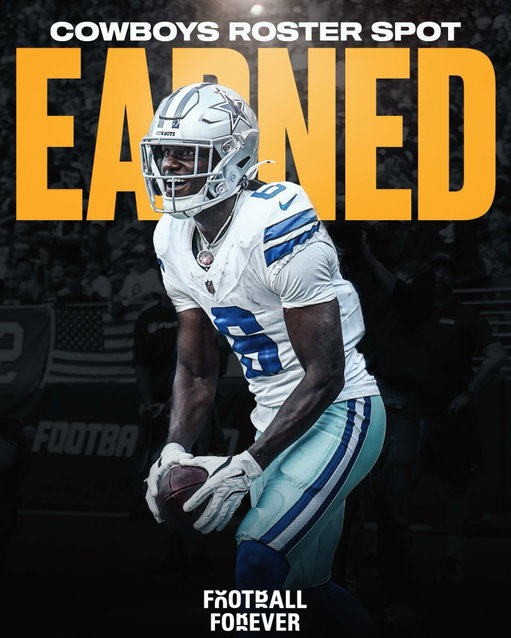 BREAKING: Cowboys undrafted rookie WR Camden Brown has EARNED a spot on the final 53-man roster ⭐️

Brown, who signed a 3-year/$3M deal with the Cowboys as an undrafted free-agent, entered training camp with steep odds to make the final roster, but made a strong enough impression in the preseason to secure his place. 

Brown, 22, hauled in 6 receptions for 166 yards and 2 TDs in three preseason games. 

Quite the storyline in Dallas. 

(🎥: NFL)
