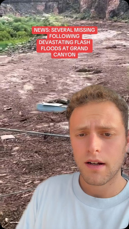 More than 10 people may be missing following a flash flood in Grand Canyon National Park