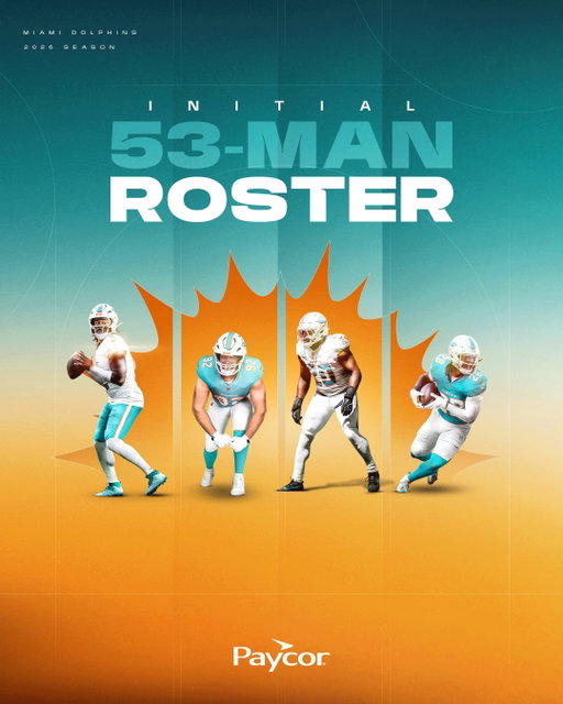Our initial 53-man roster is set 🐬