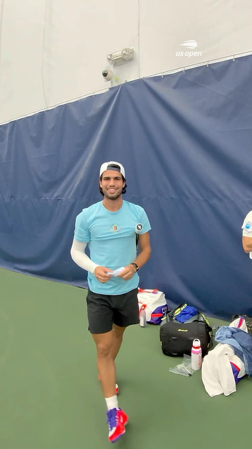 POV: Practicing with Carlos Alcaraz