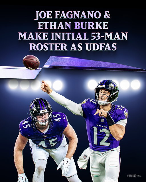 A pair of undrafted rookies on the initial 53-man roster!