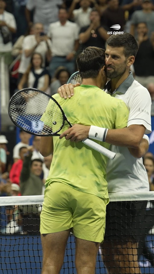 The moment Mariano Navone seals the win against Novak Djokovic.