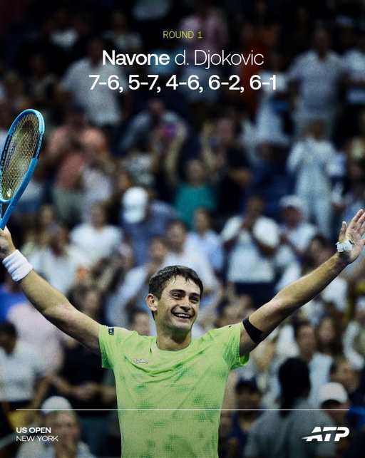 What a night 🤩

Mariano Navone defeats 24-time Grand Slam champion Djokovic in 5-sets 😮

@usopen | #USOpen | @navonemariano