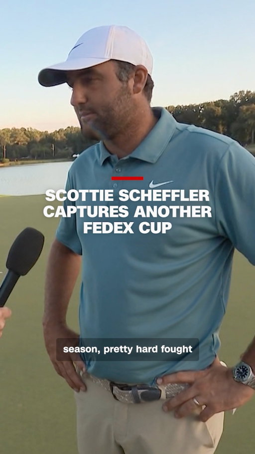 Scottie Scheffler made up a three-shot deficit with a 4-under 66 to win the Tour Championship, claim a second FedEx Cup title and move past Tiger Woods for most PGA Tour career earnings. CNN’s @patcnnsports interviews the champion.

Read more at the link in @cnn's bio.