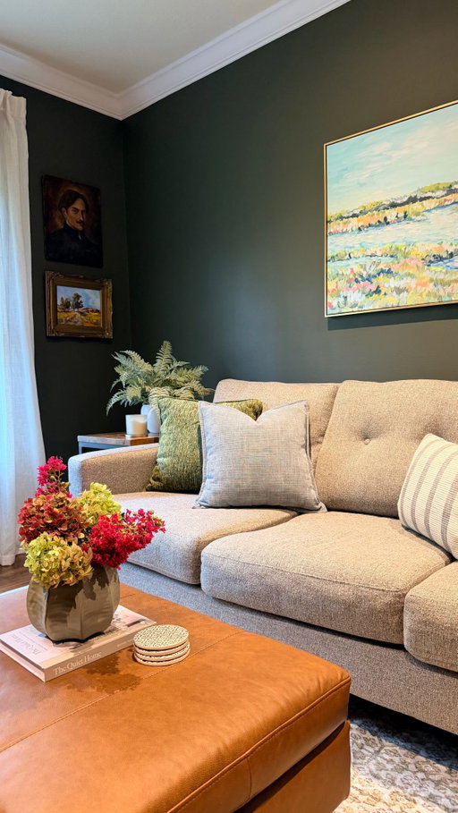 BEHR just released their 2027 Color of the Year, Grounded! Available exclusively at The Home Depot, Grounded is a sophisticated olive green that brings the outdoors in, making any space feel calm and inviting. 

I was so excited to use Grounded to help transform my neighbor, Austin’s den! The rich green instantly transformed the space. Grounded is a part of BEHR’s One-Coat Hide Collection which makes painting easy and stress-free with its advanced stain blocking and durability. We also painted the ceiling Coastal Beige from BEHR’s Trend Palette/Designer Collection to give it a fresh new look. 

As we brought back in the furniture and new decor, we couldn’t forget the sixth wall in the room, the floor! Inspired by @BEHRpaint’s Color of the Year, We selected the Maribel Green Indoor Area Rug from Home Decorators Collection, found exclusively at The Home Depot, which added a layer of femininity and pattern to the room.

Can you believe this 48-hour transformation? Austin is so in love with the space and looks forward to lounging, working, and enjoying this newly-Grounded room for years to come! 

Comment GROUNDED to see all the @HomeDepot products we used for this project!

#HomeDepotPartner #THDBEHR #BEHRpaint