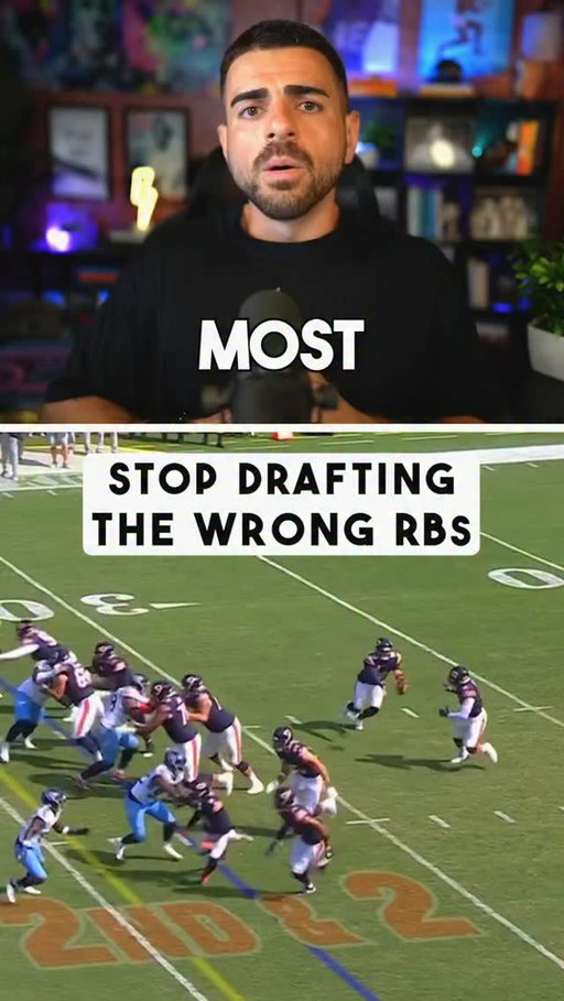 Most people are drafting the wrong RBs in fantasy football. So take these 4 instead...

#fantasyfootball