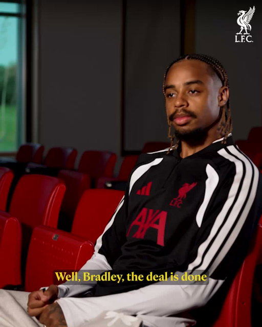"It’s a great pride to be able to play for Liverpool. I’m very happy." ❤️

Head to All Red video to watch Bradley Barcola's first interview as a Red 👌