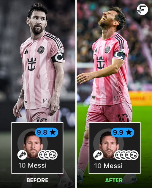 After much debate, we added Lionel Messi’s fourth goal from Inter Miami’s game on the weekend… but it’s STILL not a perfect FotMob 10! 🫣

What more can he do! 😅