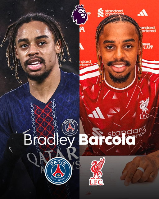 Bradley Barcola makes the switch from PSG to Liverpool 🤝

Some of the other stars that have represented both a Premier League club and PSG 👉