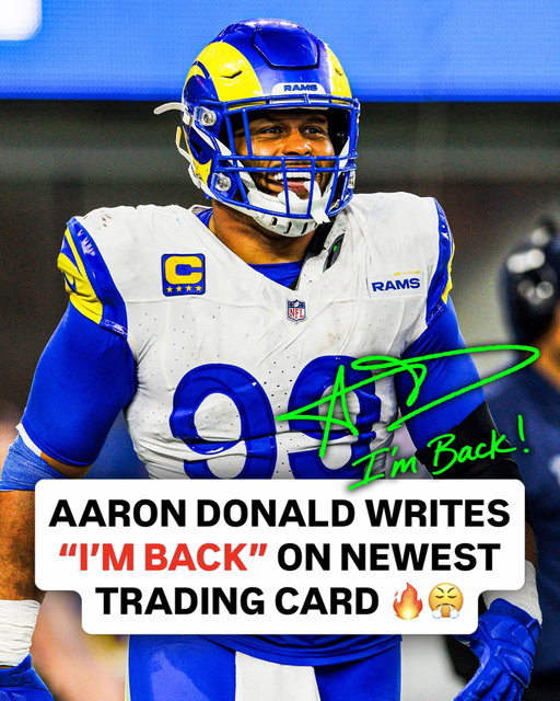 HE’S BACK 🗣️ Aaron Donald’s first trading card since coming out of retirement is already here… One collector who purchases the base edition of this card will receive the 1-of-1 autograph with their order. Available now for 72 hours, link in story!