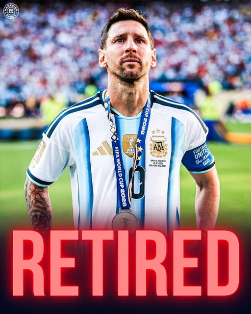 🚨🚨| 𝐁𝐑𝐄𝐀𝐊𝐈𝐍𝐆: LEO MESSI HAS RETIRED FROM THE ARGENTINA NATIONAL TEAM! 🇦🇷💔

🤯💣 LEO MESSI STATEMENT:

“After all this time since the final, and after thinking about it a lot, I want to tell everyone that I’m retiring from the national team…

“It was a decision that hurt and still hurts deep inside, but I understand that this is the right moment. 

“I swear I always gave everything, not only in these last few years when we won everything, but before that too. I always fought and gave everything for this shirt, to bring you happiness and make you feel proud to be Argentine through football.

“There isn’t much time left, and different chapters are coming to an end. This is one that hurts me a lot. I love, I loved, and I will always love being part of the national team. I gave everything I had, and I don’t have anything more to give. 

“Also, there are great young players coming through who deserve to be here.

“Thank you for all the love during these 20 years. I’m going to miss hearing you from the inside. Now I’ll be one of you, always supporting from the outside, in the good times and even more in the bad ones.

“Thank you to my family for always being there and for being with me throughout this beautiful but difficult journey. Thank you to every coach, teammate and director I had the chance to share it with. I take with me unforgettable memories and moments.

“I leave with peace and pride, knowing that together with my teammates we gave you moments we once dreamed of. It was crazy to experience all of this with you. I love you!

“Thank you God for making me Argentine.

“Vamos Argentina!

“I wrote these words on July 21, two days after the final. Today, after what happened with my dad, I’m even more convinced of this decision than before.” 🥺👋