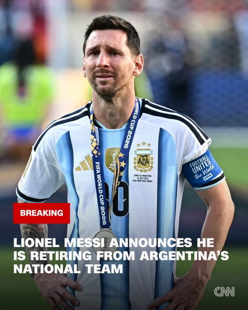 Argentine superstar Lionel Messi announced Monday that he is retiring from his country's national team.

"After the time that has passed since the final, and after giving it a lot of thought, I want to let everyone know that I am retiring from the National Team," Messi said in a statement on Instagram.

"It was a decision that hurt – and still hurts deep down – but I understand that the time has come. I swear to you that I always gave it my all – not just in these last few years when we won everything, but before that too; I always fought and left everything on the field for this jersey, to bring you joy and make you feel proud to be Argentine through football."

Read more at the link in @cnn's bio.

📸: Paul Ellis/AFP/Getty Images