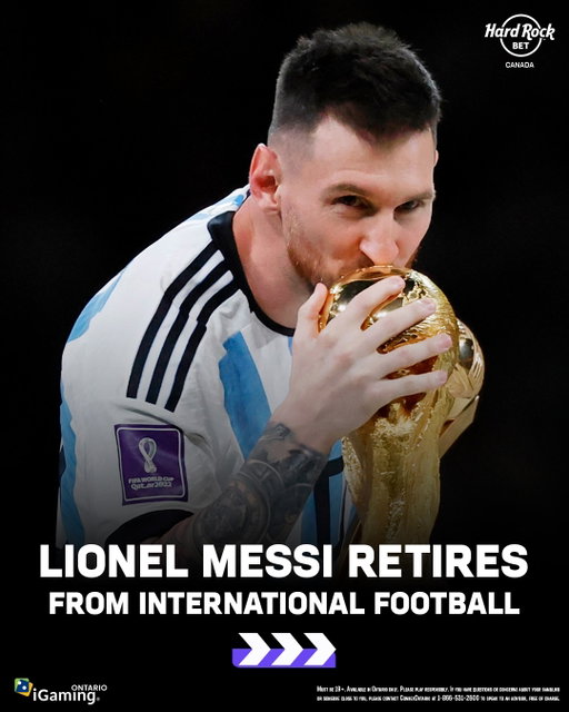 Lionel Messi announced today he is retiring from the Argentina National Team. 

What a career. 👏

#messi #argentina #soccer #football