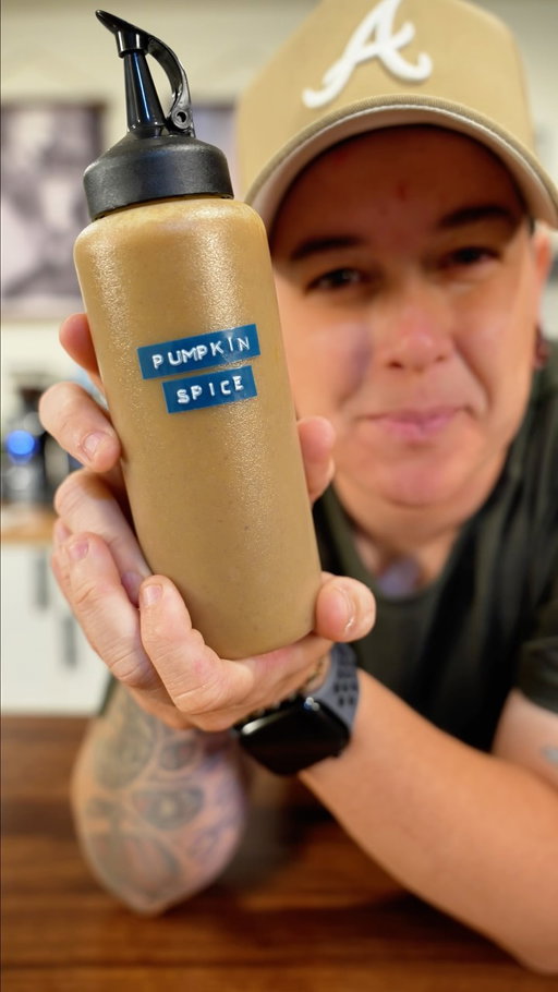 It’s pumpkin spice tillime.
RECIPE:
1C brown sugar
1/2 C pumpkin puree
3/4 C water
1 tsp pumpkin pie spice
1 tsp vanilla bean paste
1/2 C sweetened condensed milk
Pinch of salt

#pumpkinspiceseason #coffeesyrup