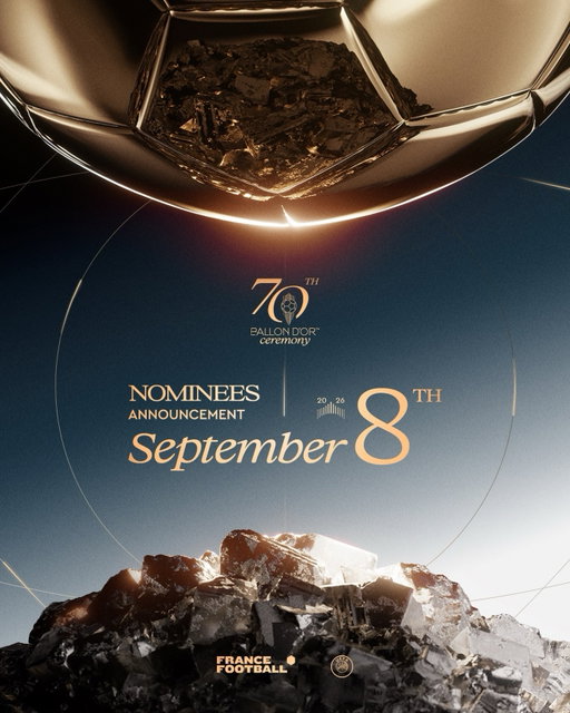 The wait is almost over 🌕
2026 Ballon d’Or nominees revealed September 8th.

Live in 8 days on Ballondor.com. Everything you need to know, link in bio!

#ballondor