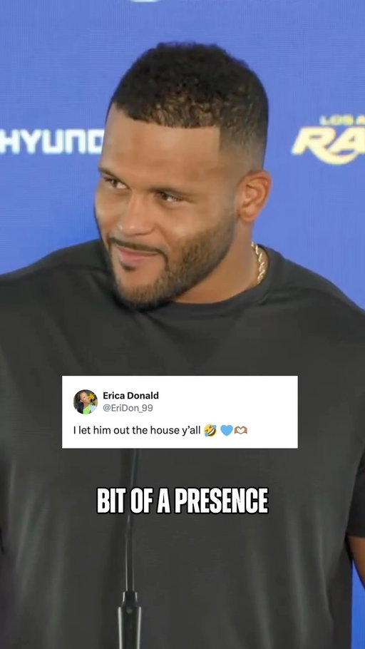 @aarondonald99 had to get the green light from wifey first 😂 🫶

(via @rams)