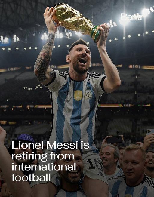 The end of an era.

Lionel Messi has officially retired from international football, bringing his legendary career with Argentina to an end at 39 years old.

Messi leaves as Argentina’s all-time leading scorer and most-capped player, recording 125 goals across 207 appearances and representing his country at six World Cups.

His international career included the 2022 World Cup title, the 2021 Copa América and two World Cup Golden Balls.

His final appearance came in the 2026 World Cup final, where Argentina fell 1-0 to Spain in extra time.

“It was a decision that hurt, and still hurts deep down, but I understand that the time has come,” Messi wrote while announcing his retirement.

One of the greatest international careers the sport has ever seen is officially over.

By the way, we have a weekly newsletter rounding up the biggest stories so you don’t have to. One newsletter. Once a week. Link in bio.

Media via Shutterstock/FIFA

#bantrmen #lionelmessi