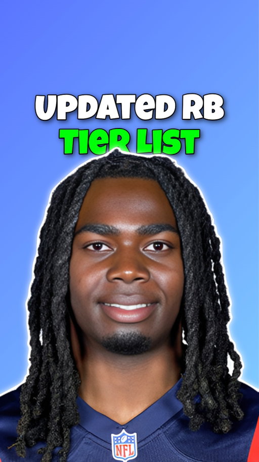 Updated RB Tier List For Fantasy Football

#FantasyFootball