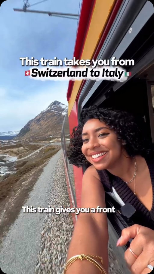 The journey truly is the destination when it comes to the @berninaexpress.ch 🤩🚆 The 4.5-hour route from St. Moritz, Switzerland to Tirano, Italy will bring you past some of Europe’s most stunning mountain landscapes. Who would you take this ride with? Tag them in the comments below. 👇🎥 @marissa.daily, T+L #JetSetCollective member.📍@berninaexpress.ch. #traintravel #europetravel