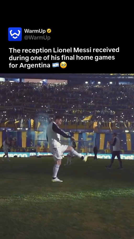 🥹

In 2023, Lionel Messi experienced an unforgettable reception at Buenos Aires’ iconic La Bombonera. During Juan Román Riquelme’s tribute match in June and a World Cup qualifier against Uruguay in November, the Boca Juniors faithful showered the captain with deafening chants and adoration. It marked a poignant homecoming in front of his compatriots following his 2022 World Cup triumph. With his official retirement from the Argentina national team in 2026 after 207 caps and 125 goals, those electric nights at La Bombonera stand out as some of his final home appearances, cementing a legendary bond between the maestro and Argentine fans that defined the historic closing chapter of his international career.

(Via @bocajrs )