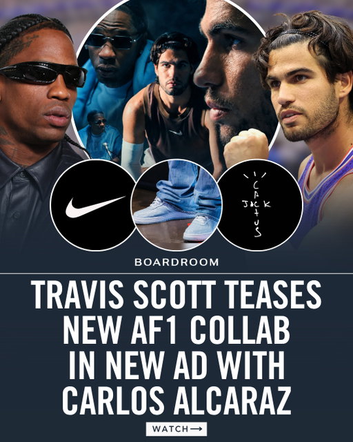 Travis Scott just gave fans another look at his next Nike Air Force 1 collab 👟⁠
⁠
The unreleased baby blue “Ostrich” colorway appeared in Nike’s new US Open campaign for Carlos Alcaraz, with Scott narrating the spot as Alcaraz prepares to defend his title in New York.⁠
⁠
Scott first surfaced the pair back in April when he pulled up to TOMA El Juego ATL as a surprise guest, wearing the unreleased Air Force 1 Low. The sneaker is expected to arrive later this year, though Nike and Travis have yet to announce official release details.⁠
⁠
(🎥: @nike, @travisscott, @carlitosalcarazz)