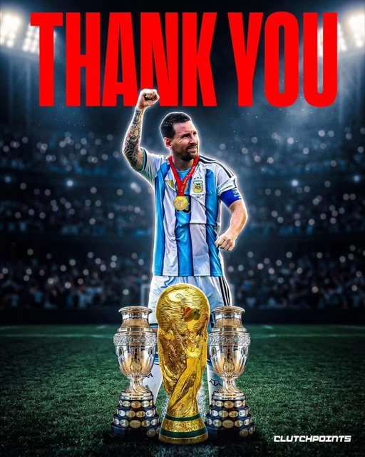 The end of an era: Lionel Messi has officially retired from international football. 

In a handwritten letter posted on Instagram, Messi announced his retirement from La Albiceleste, writing: 

"After much thought, I want to announce to everyone that I am retiring from the National Team.”

Messi’s final appearance for his country came in a World Cup final defeat against Spain, bringing a close to his legendary sixth World Cup campaign. 

We will never see him grace the pitch again at a World Cup or a Copa América, but all we can do is thank him for an unforgettable, exciting, and transcendent career with the national team. 

A legendary international legacy by the numbers:

⭐ 207 caps 
⭐ 125 goals
⭐ 68 assists 
⭐ 1x World Cup
⭐ 2x Copa América
⭐ 1x Finalissima
⭐ 1x Olympic Gold
⭐ 1x U20 World Cup
⭐ 2x World Cup Golden Ball winner

And the most World Cup match wins of any player in history. 

Watching his journey over the last two decades has been pure magic. 

We really are getting old. 

Thank you for everything, Leo.