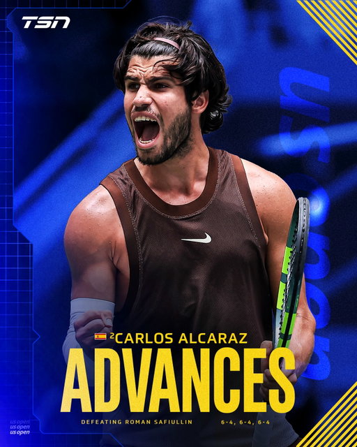 BACK LIKE HE NEVER LEFT! 👏

For the first time since mid-April, Carlos Alcaraz has won a singles match! 🇪🇸

The No. 2-seeded Spaniard bested Roman Safiullin (6-4, 6-4, 6-4)