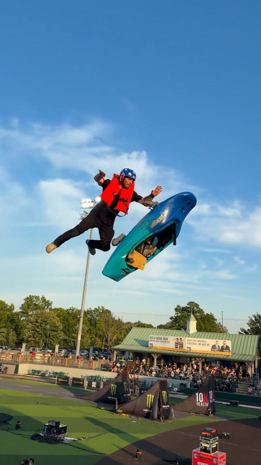 Did he just kickflip a Kayak!? 😅