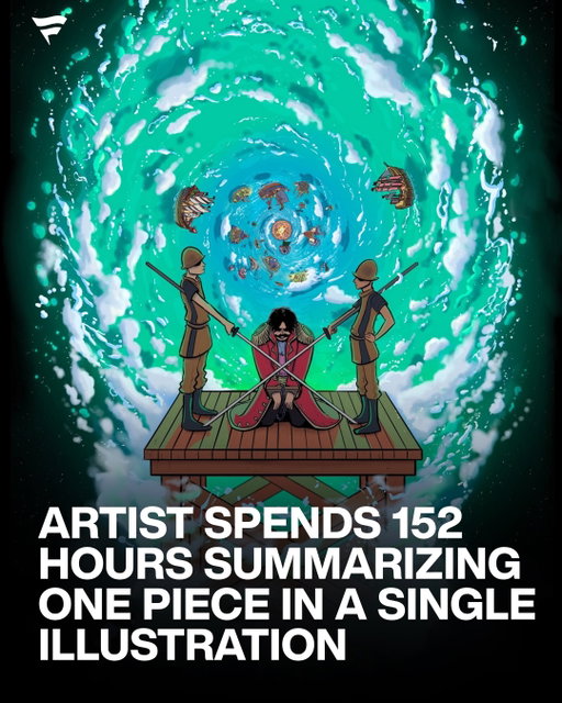 This continuous One Piece artwork is insane 🤯

Artist @jesse_martin_ created one massive illustration that summarizes One Piece, with each scene seamlessly flowing into the next as you zoom through it.

The piece was designed to be viewed in an “infinite” format, turning the story into one continuous journey from beginning to end.

152 hours well spent 👏