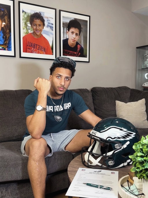 Officially signed with the Philadelphia Eagles🦅 My hometown team, my childhood dream, finally real. 5-year, $500 million, blessed doesn’t even cover it. Thank you for believing in me and giving me another shot when a lot of people counted me out after my 3rd ACL tear. Philly, I’m home. Let’s work. 🙏🏾💚 #FlyEaglesFly