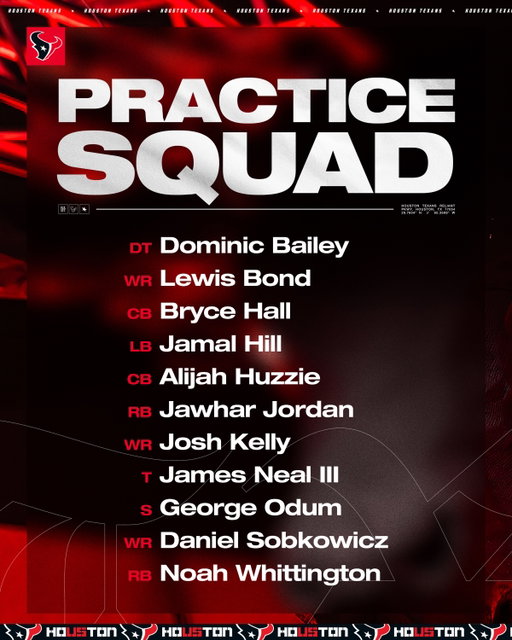 We have signed 11 players to the practice squad.