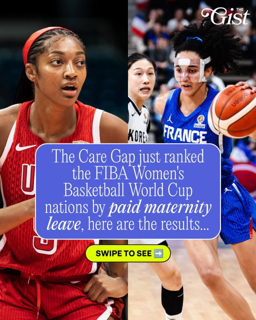 The last slide might shock you... 🤯⁣
⁣
The 2026 FIBA Women’s Basketball World Cup is tipping off, and maternity leave policies across the 16 competing countries vary a lot. 👀⁣
⁣
Are you surprised? ⬇️⁣
⁣
(Post c/o @thecaregap)⁣
⁣
#womenssports #basketball #fibawwc