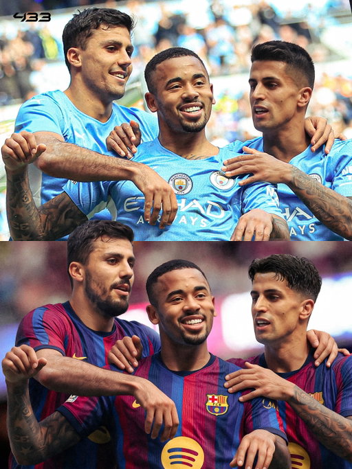 𝐅𝐑𝐎𝐌 𝐌𝐀𝐍𝐂𝐇𝐄𝐒𝐓𝐄𝐑 𝐓𝐎 𝐁𝐀𝐑𝐂𝐄𝐋𝐎𝐍𝐀 🔵🔴

João Cancelo, Rodri and Gabriel Jesus all shared the pitch at Manchester City — now they’re reunited at Barcelona 👀

The reunion nobody saw coming ✨