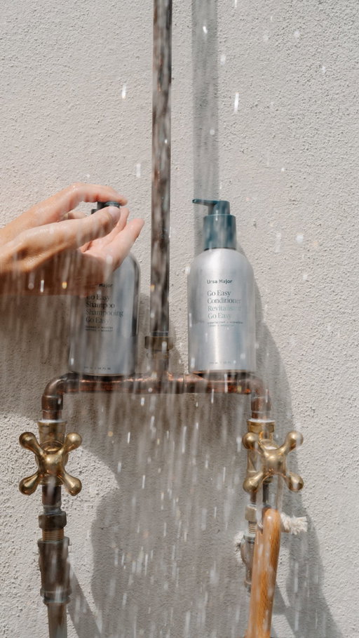 Outdoor showers are always in season.