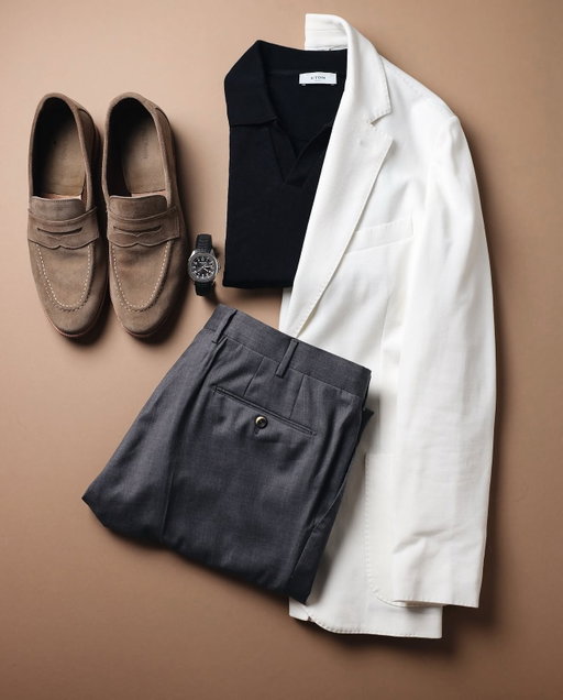 The final week of white jackets/trousers being technically in vogue. Thoughts on wearing white after Labor Day? #menswear