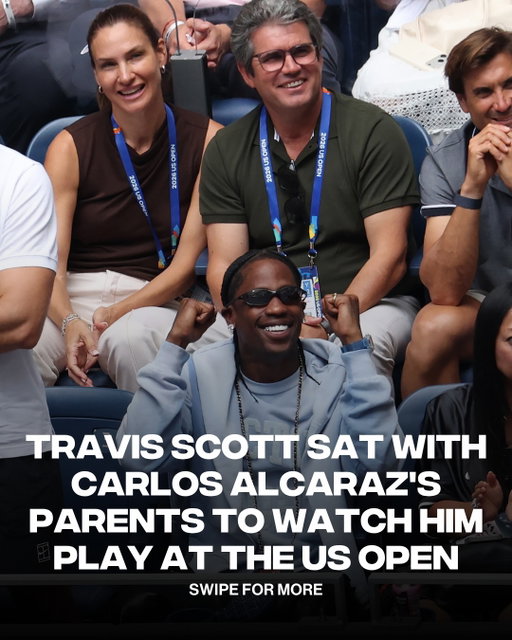 LA FLAME WITH THE ALCARAZ FAM 🌵🫶

This morning, Travis Scott dropped a teaser featuring Carlos Alcaraz, debuting his new tennis collection with Nike. Travis sat with Carlos’ parents during his match today, where he sealed the victory over Roman Safiullin.

Carlos was dripped out in a full Cactus Jack fit from head to toe with Travis’ signature brown and backwards Nike swoosh, with some new shoes on-feet. On top of all that he walked out to Travis and Carti's "FE!N" before the match.

(📸: GETTY | Via: @travisscottfiles)
