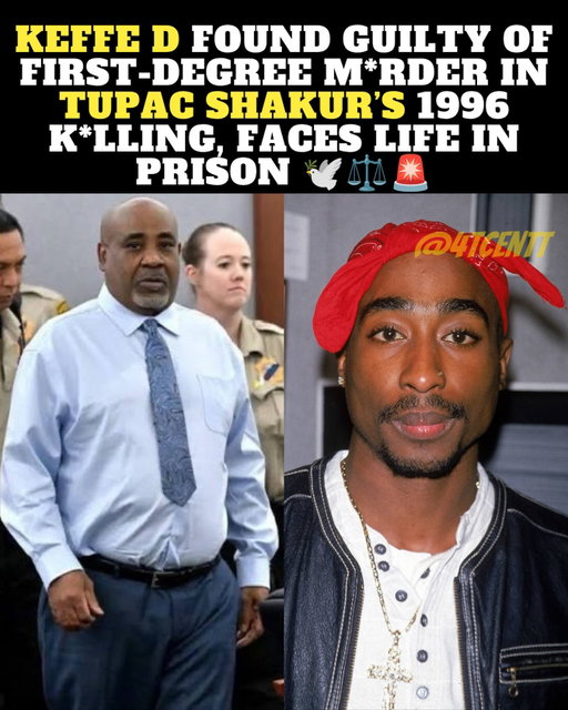 after nearly 30 years, duane “keffe d” davis has been found guilty of first-degree m*rder in connection with the 1996 k*lling of tupac shakur 🕊️⚖️ prosecutors accused davis of orchestrating the shooting, marking the first murder conviction in tupac’s case. 🚨🗣️

#tupac #keffed #2pac #hiphop #viral trending