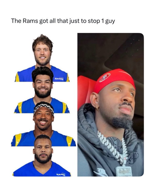 They built a super team to stop him 🤣🤣

The 2026 Rams look absolutely loaded and have a legitimate argument as the best roster in football. They already have Sean McVay coaching Matthew Stafford, with Kyren Williams leading the backfield, and their depth looked strong throughout the preseason. Williams is coming off three straight seasons with 1,100+ rushing yards and 10+ touchdowns. 

The crazy part is the defense. Aaron Donald is officially back, and the Rams also added Myles Garrett, giving them two historically dominant defensive players on the same front. Donald’s return pushed even more attention toward Los Angeles as the current Super Bowl favorite, with the Rams sitting around +500 at BetMGM as of August 31. 

This team really doesn’t have to rely on just one superstar either. They have veteran leadership, young talent, depth and one of the best coaching staffs in football. If Stafford stays healthy and Donald still looks anything close to his old self, the Rams could be scary on both sides of the ball.

Right now, I’d put them firmly in Super Bowl-or-bust territory. On paper, this could be one of the most talented Rams teams since their championship season, and potentially even better defensively.