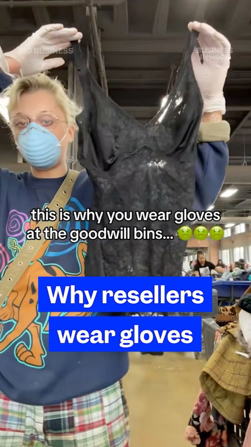 At Goodwill Outlet stores, shoppers roll full carts onto a scale and pay by the pound. A few overlooked vintage finds can be worth hundreds.

We spoke to Hannah Valentine, who earns more than $80,000 a year sourcing vintage clothes from Goodwill.

#thrifting #reseller #secondhand #goodwill #goodwilloutlet #AItools #bigbusiness