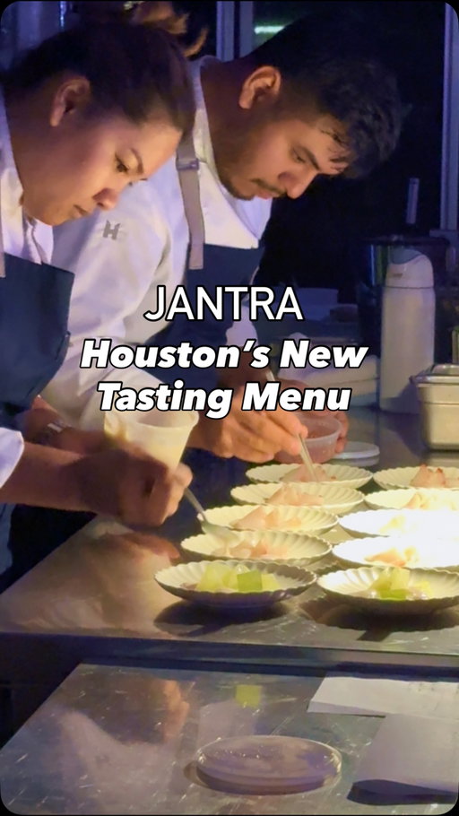 Is Jantra Houston’s most exciting new tasting menu? 🌙

Hidden inside Michelin-recognized Street to Kitchen, Jantra is an intimate Houston tasting menu experience from Chef Benchawan “G” Jabthong Painter, where she turns memories, travels, and personal experiences into an ever-evolving menu.

Some of my favorite courses included Brazilian pão de queijo with anchovy, smoked hamachi crudo with mangosteen and yuzu, and Hannari A5 Wagyu with chili garlic confit and a perfectly crafted bone marrow madeleine.

At $175 per person, Jantra has just eight seats per night and one seating each evening. Reservations open on the first of every month, so plan ahead if you want one of those eight spots.

For me? Absolutely worth the splurge.

📍 Jantra at Street to Kitchen | Houston, Texas
💰 $175 per person
🌙 8 seats | 1 seating per night
📅 Reservations open the 1st of each month
🍷 Optional wine pairing

Save this for your next Houston special-occasion dinner, and follow for more Houston restaurants actually worth spending your money on.

#HoustonRestaurants #HoustonFood #HoustonTastingMenu #HoustonFoodie #HoustonDining