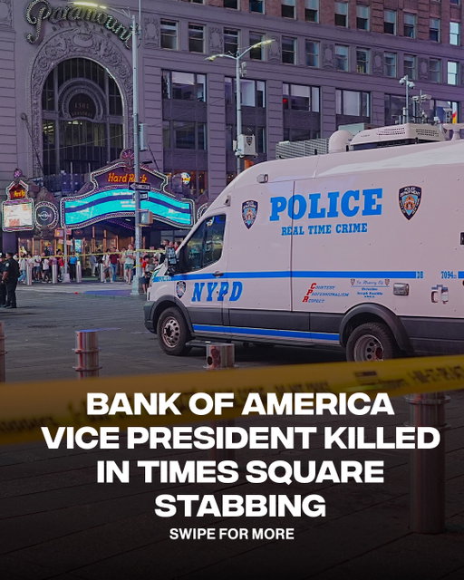 Bank of America Vice President Erin Piacenti was killed in a stabbing in Times Square on Monday, according to a report citing the NYPD.
ㅤ
The NYPD confirmed her death, but the report did not include details about a suspect or what may have led to the stabbing.
ㅤ
[📸: GETTY ]