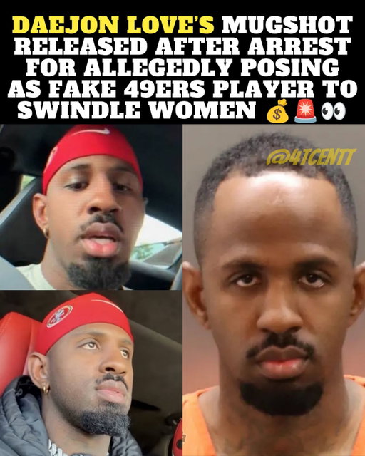 daejon love’s mugshot has been released following his arrest in idaho 👀🚨 the 35-year-old is accused of posing as a san francisco 49ers player and allegedly swindling more than $1.3 million from dozens of women. 💰⚖️

#daejonlove #49ers #scam #viral #trending news