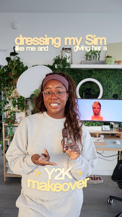 me 🤝 my sim serving Y2K main character energy 🎧📹 Use my code CIARRATONIN at checkout for 5% off @thesims #SponsoredbyTheSims #TheSims4 #simssofetch