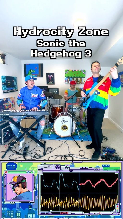 “Hydrocity Zone” from Sonic the Hedgehog 3 — with the full band. 🦔 @_battery on drums, @rj.reyes.bass on bass, me on keys.

This one’s been living in my head since I was a kid. It hits different with a rhythm section behind it.

I’m going on tour! 🎟️ Ticket link and dates in bio. #chiptune #sonic #sonicthehedgehog #livemusic #newmusic