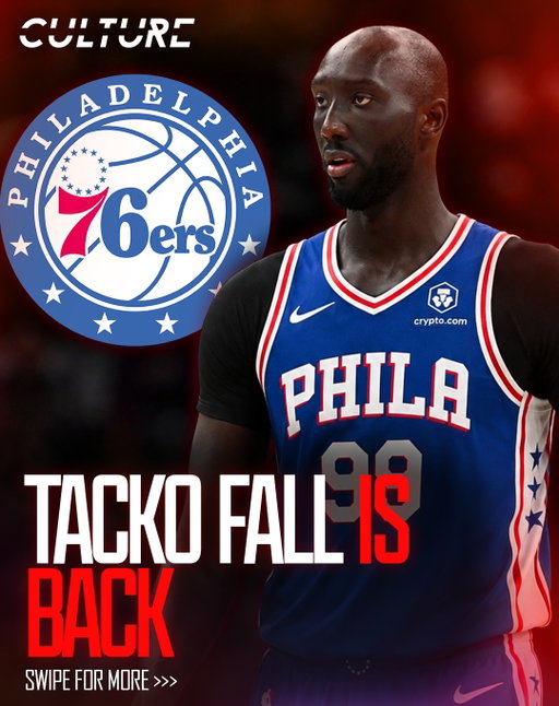 TACKO FALL is back in the league for the first time since 2022 🔥

Pairing up with LEBRON on the sixers??!